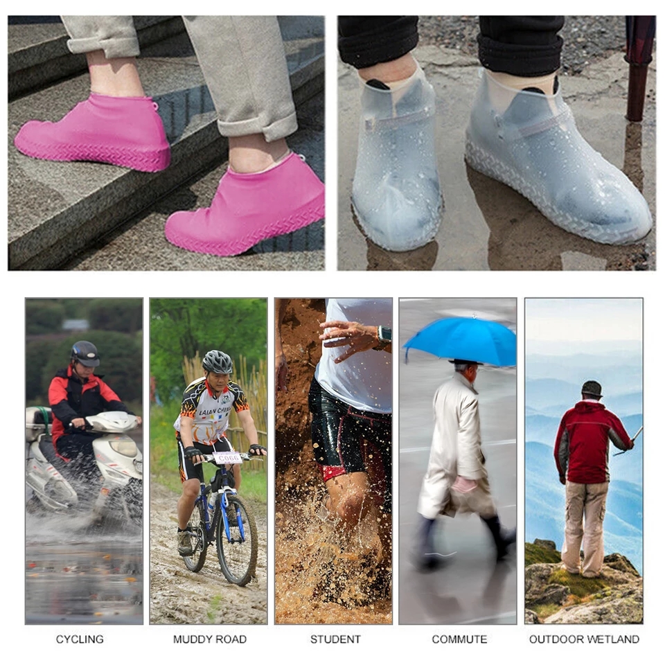 Couvre-chaussures en silicone réutilisable, couvre-chaussures, kaloshes,  étanche, protection contre la pluie, la poussière, la