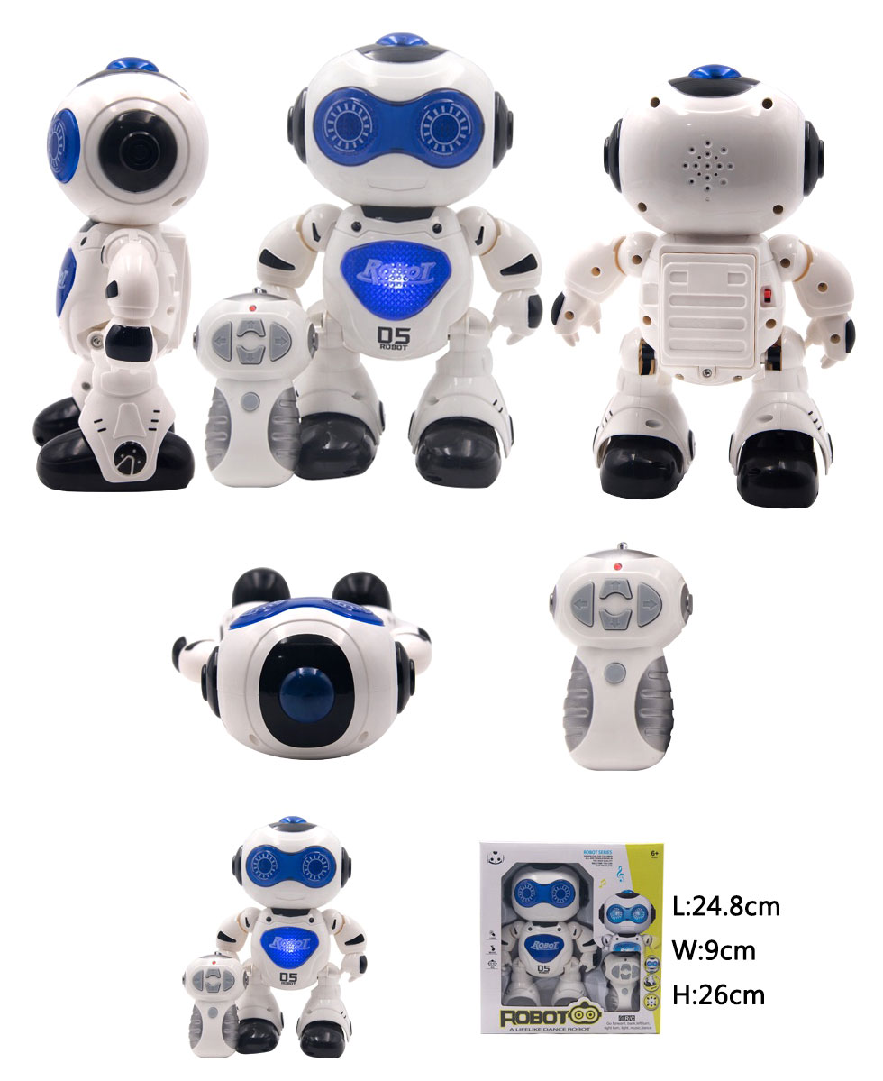 Jouet robot électronique, robot de danse de marche dans l'espace  intelligent, robot de musique chantant avec lumières musicales et colorées