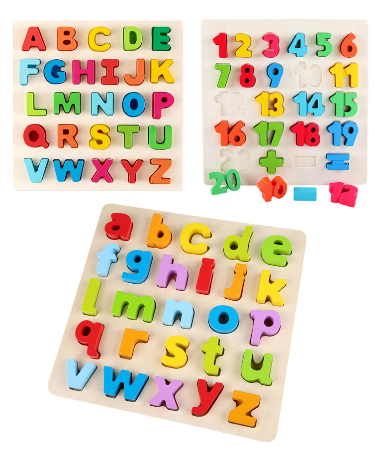 Lettre minuscule-Puzzles en bois pour enfants, alphabet ABC, chiffres,  planche à dos, jouet'apprentissage, ca - Cdiscount Jeux - Jouets