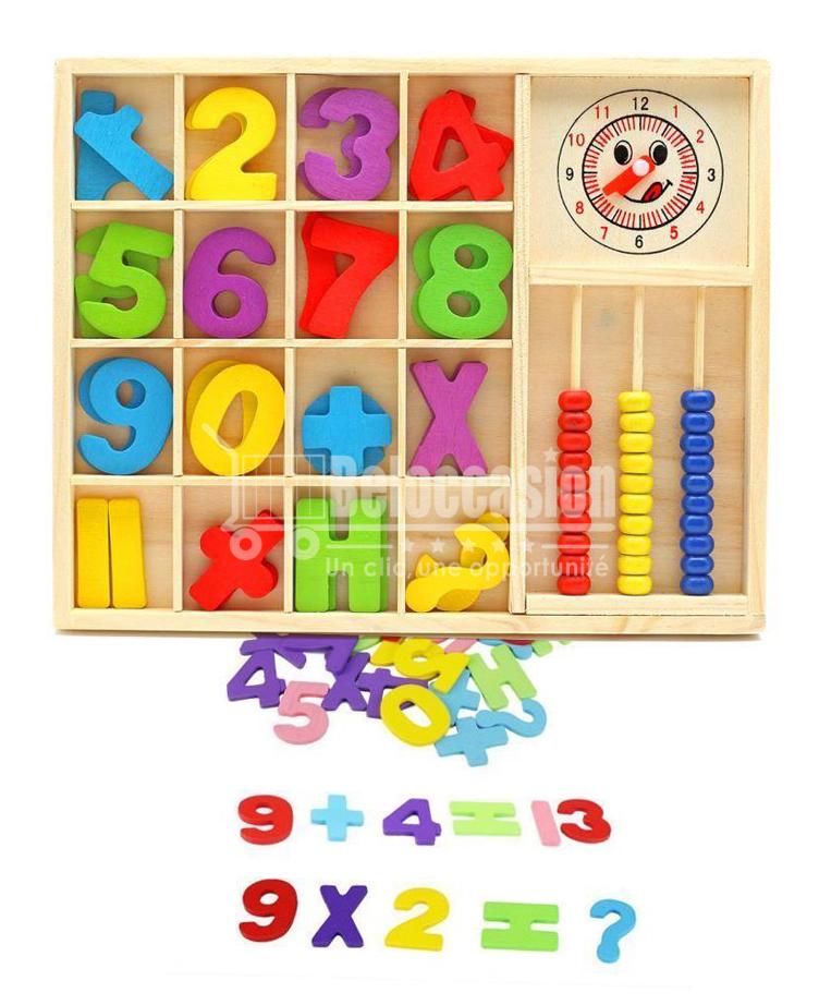Jeux de mathématiques en bois couleur pour enfants, jeux d'appariem